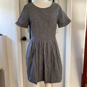Broadway & Broome striped cotton dress